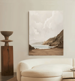 Large Abstract Landscape Oil Painting on Canvas Hand-painted Mountain and Lake Canvas Wall Art Modern Nature Wall Art for Living Room (Style: 01, size: 70x100cm)