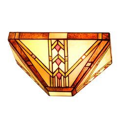 Tiffany-Style 1-Light Wall Sconce with 12" Glass Lampshade (SKU: EP24107)