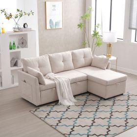 UNITED WE WIN-Furniture, modular L-shaped sofa, modular long sofa with reversible chaise lounge, Sofa bed, Sleeper sofa (Color: as Pic)