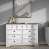 9 Drawer Dresser with Wooden Top, Tall Fabric Dresser & Chest of Drawers for Bedroom Closet Living Room