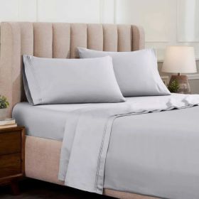 Egyptian Cotton Sateen Sheet Set 1500 Thread Count Platinum (size: Full)