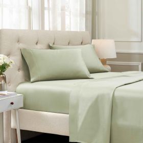 1500 Thread Count Egyptian Cotton Sheets - Deep Pocket, Hotel Quality (Color: Sage, size: King)
