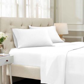 1500 Thread Count Egyptian Cotton Sheets - Deep Pocket, Hotel Quality (Color: White, size: Full)