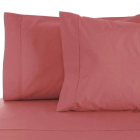 Egyptian Cotton 530 Thread Count Solid Bed Pillowcase Set (Color: Blush, size: Standard)