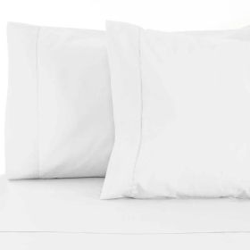 Egyptian Cotton 530 Thread Count Solid Bed Pillowcase Set (Color: White, size: Standard)