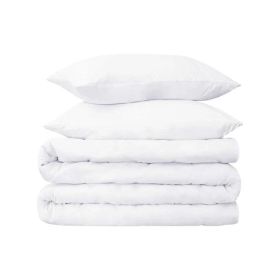 Egyptian Cotton 700 Thread Count Duvet Cover Bedding Set (Color: White, size: King/California King)