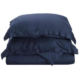 Egyptian Cotton 700 Thread Count Duvet Cover Bedding Set (Color: Navy Blue, size: Full/Queen)