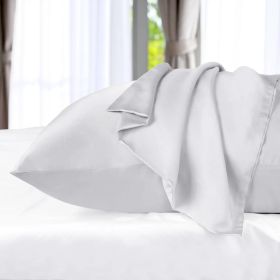 300 Thread Count Rayon from Bamboo 2 Piece Pillowcase Set (Color: Platinum, size: King)
