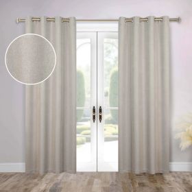 100 % Blackout Curtains Grommet Machine Washable 2 Panels Nyan (Color: Oatmeal Beige, size: 52" x 96")