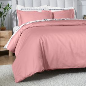 650 Thread Count Egyptian Cotton Solid Duvet Cover (Color: Blush, size: King/California King)