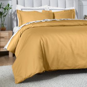 650 Thread Count Egyptian Cotton Solid Duvet Cover (Color: Maple Sugar, size: King/California King)
