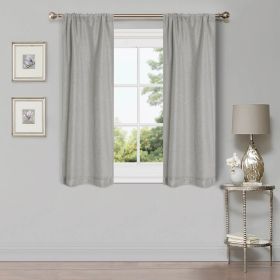 Linen Washable Room Darkening Blackout Curtains, Set of 2 (Color: Marshmellow, size: 26" X 84")