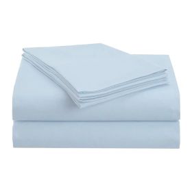 1500 Series Microfiber Deep Pocket Solid Bed Sheet Set (Color: Light Blue, size: King)