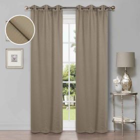 Modern Shimmer Washable Room Darkening Blackout Curtains, Set of 2 (Color: Olive Green, size: 42" X 84")