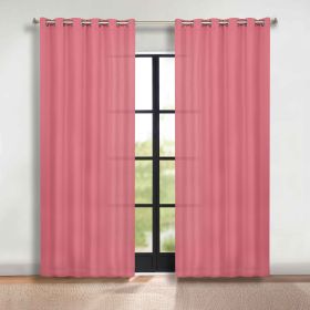 Blackout Window Curtains Classic Modern Room Darkening Set of 2 (Color: Pink, size: 70" x 96")
