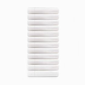 Cotton Blend Percale Hotel Quality Flat Bed Sheets Set Of 3, 6, 12 (Quantity: 12 Sheets, size: King)