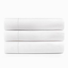 Cotton Blend Percale Hotel Quality Flat Bed Sheets Set Of 3, 6, 12 (Quantity: 3 Sheets, size: King)