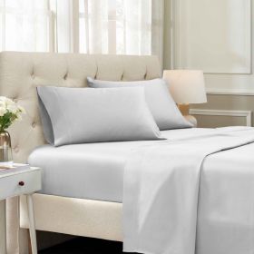 1500 Thread Count Egyptian Cotton Sheets - Deep Pocket, Hotel Quality (Color: Platinum, size: California King)