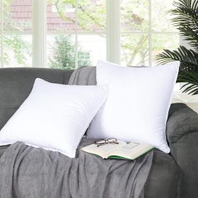 Medium Density Down Alternative Solid Euro Pillows, Set of 2 and 4 (Set: 2 Piece, size: 24")