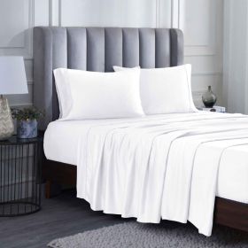 400 Thread Count Modal Fitted Sheet With Set- From Beechwood, Cooling, Solid (Color: White, size: Queen)