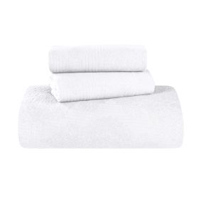Victory Cotton Matelasse Scrolling Medallion Airy Bedspread Set (Color: White, size: Queen)
