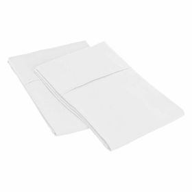 Microfiber Wrinkle Resistant Solid 2 Piece Pillowcase Set (Color: White, size: King)