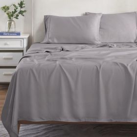 300 Thread Count Modal From Beechwood Sheet Set Extra Deep Pocket (Color: Grey, size: Queen)