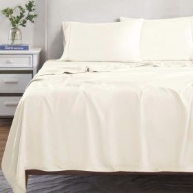 300 Thread Count Modal From Beechwood Sheet Set Extra Deep Pocket (Color: Ivory, size: Full)