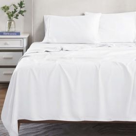 300 Thread Count Modal From Beechwood Sheet Set Extra Deep Pocket (Color: White, size: Queen)