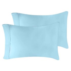 Modal from Beechwood 300 Thread Count Solid 2 Piece Pillowcase Set (Color: Light Blue, size: King)