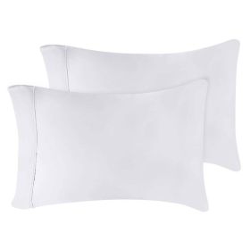 Modal from Beechwood 300 Thread Count Solid 2 Piece Pillowcase Set (Color: White, size: King)