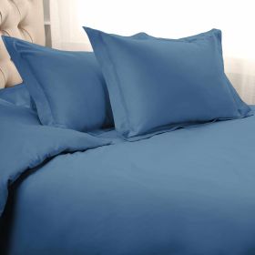 1500 Thread Count Egyptian Cotton Solid Duvet Cover (Color: Medium Blue, size: King/California King)