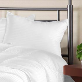 Medium Density Down Alternative Striped Pillows, Set of 2 Or 4 (Set: 2 Piece, size: King)