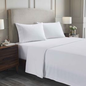 100% Cotton Flannel Sheet Set Solid Deep Pocket Fuzzy Warm Rome (Color: White, size: Twin)