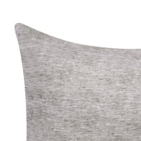 Superior Melange Flannel Cotton Two-Toned Fuzzy Pillowcases, Set of 2 (Color: Charcoal, size: King)